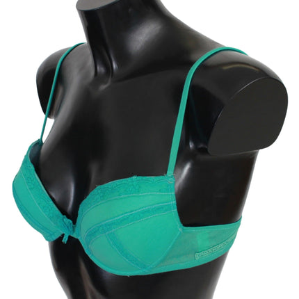 Ermanno Scervino Green Push Up Bra 100% Cotton Underwear
