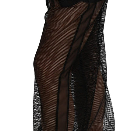 Dolce & Gabbana Black See Through Jogger Polyester Pants