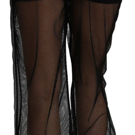Dolce & Gabbana Black See Through Jogger Polyester Pants