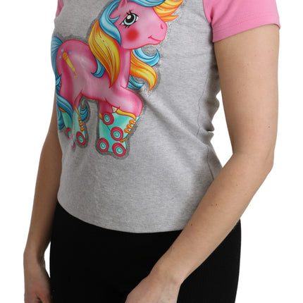 Moschino Gray and pink Cotton T-shirt My Little Pony Top