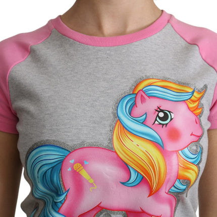 Moschino Gray and pink Cotton T-shirt My Little Pony Top