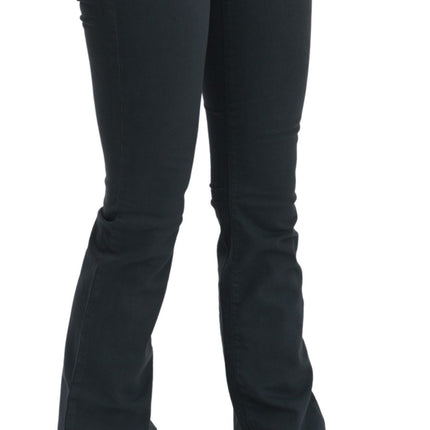 John Galliano Gray Mid Waist Slim Flared Denim Trouser Jeans