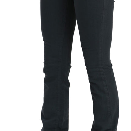 John Galliano Gray Mid Waist Slim Flared Denim Trouser Jeans