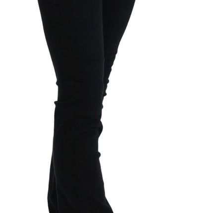 Costume National Black Low Waist Skinny Denim Cotton Jeans