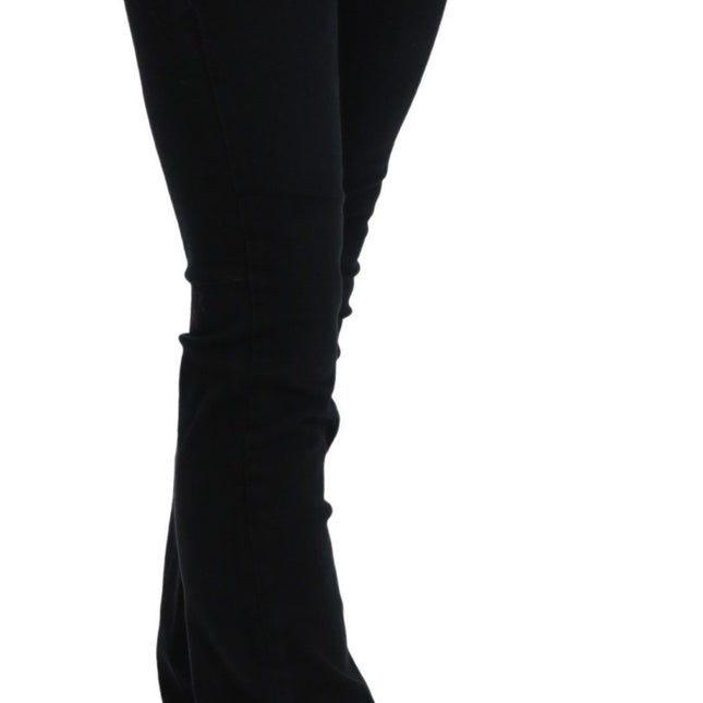 Costume National Black Low Waist Skinny Denim Cotton Jeans