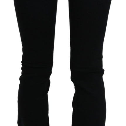 Costume National Black Low Waist Skinny Denim Cotton Jeans