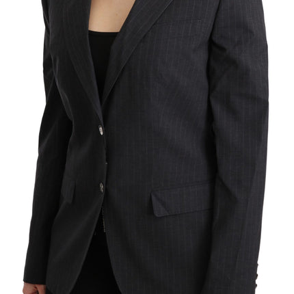 Dolce & Gabbana Gray Single Breasted Blazer Cotton Jacket
