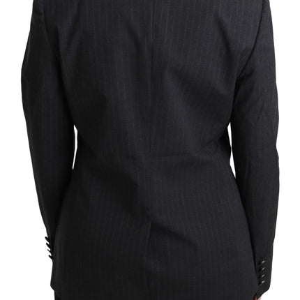 Dolce & Gabbana Gray Single Breasted Blazer Cotton Jacket