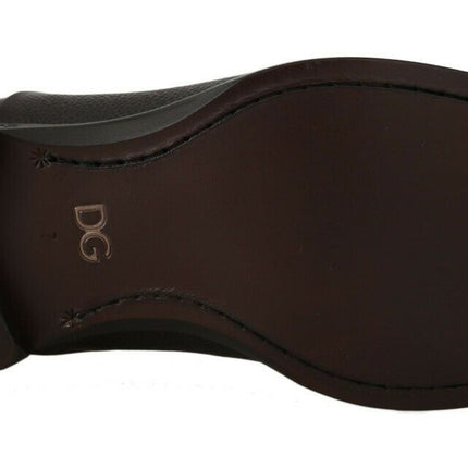 Dolce & Gabbana Brown Leather Laceups Dress Mens Shoes