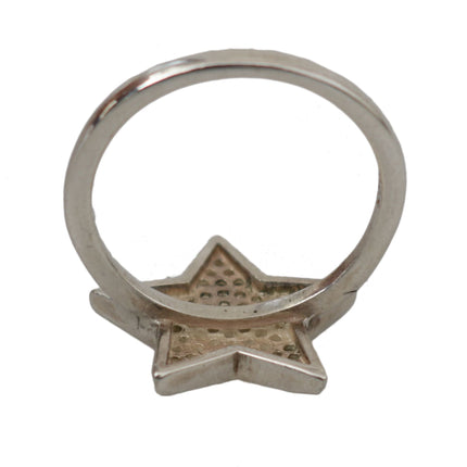 Nialaya Silver Womens Clear CZ Star 925 Ring