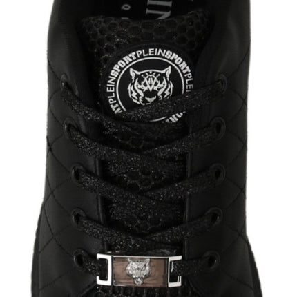 Philipp Plein Black Casual Running Sneakers Shoes