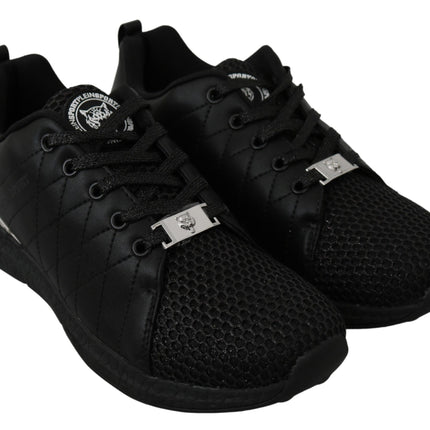 Philipp Plein Black Casual Running Sneakers Shoes