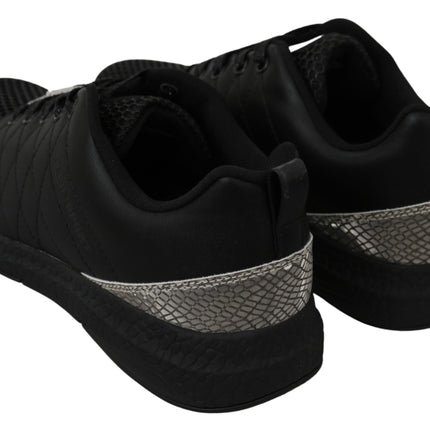 Philipp Plein Black Casual Running Sneakers Shoes