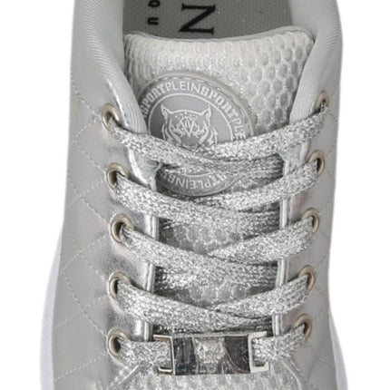 Philipp Plein Gisella Silver Polyester Sneakers Shoes