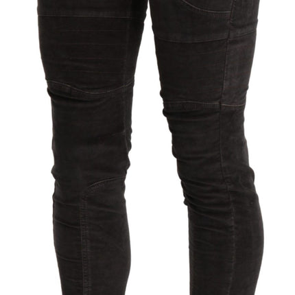 Ermanno Scervino Brown Velvet Capri Cropped Cotton Pants