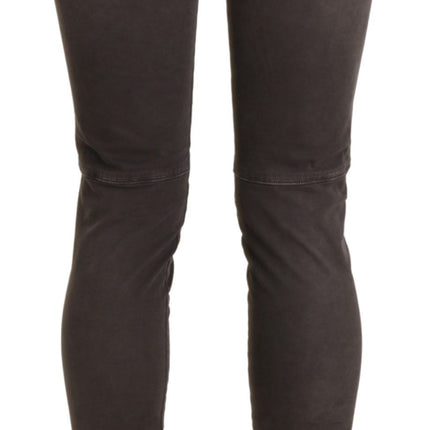 Ermanno Scervino Brown Low Waist Skinny Slim Trouser Cotton Jeans