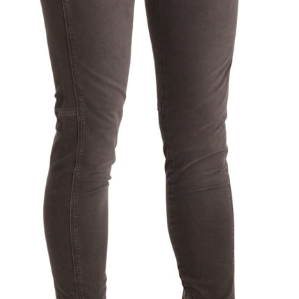 Ermanno Scervino Brown Low Waist Skinny Slim Trouser Cotton Jeans