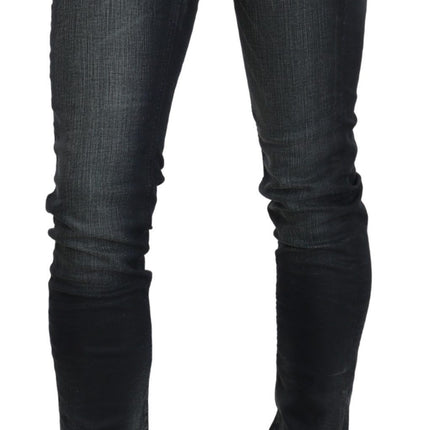 Acht Black Washed Low Waist Skinny Denim Trouser