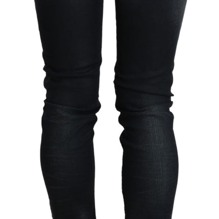 Acht Black Washed Low Waist Skinny Denim Trouser