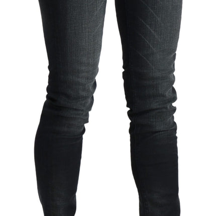 Acht Black Washed Low Waist Skinny Denim Trouser