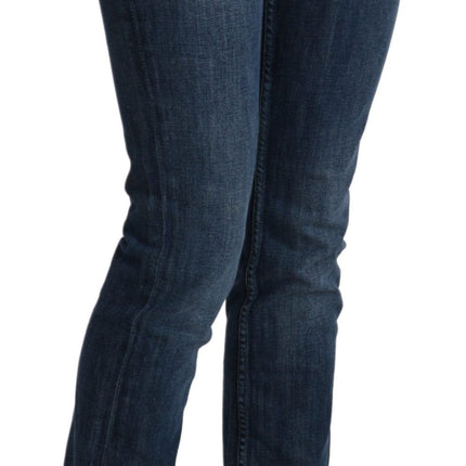 Acht Blue Washed Low Waist Skinny Denim Trouser