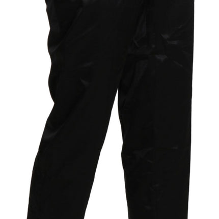 BENCIVENGA Black High Waist Straight Cropped Dress Trouser Pants