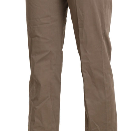 BENCIVENGA Brown High Waist Straight Dress Trouser Pants