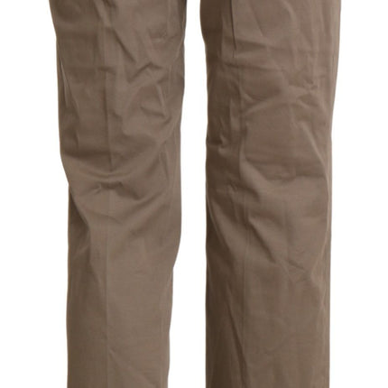 BENCIVENGA Brown High Waist Straight Dress Trouser Pants