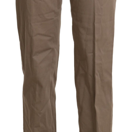 BENCIVENGA Brown High Waist Straight Dress Trouser Pants