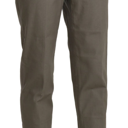 BENCIVENGA Gray High Waist Cropped Dress Trouser Pants