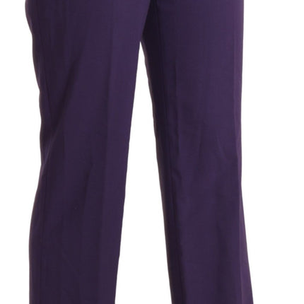 BENCIVENGA Purple High Waist Straight Dress Trouser Pants