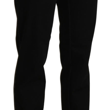 BENCIVENGA Black High Waist Straight Casual Trouser Pant