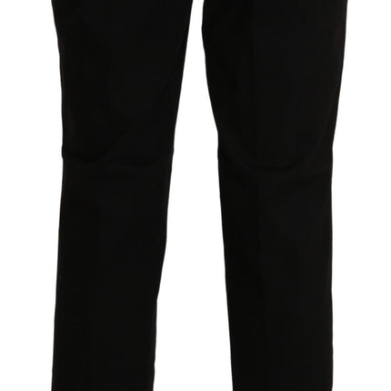 BENCIVENGA Black High Waist Straight Dress Trouser Pant