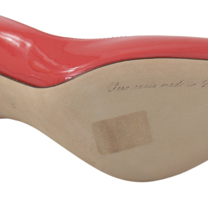 Dolce & Gabbana Dark Pink Patent Leather Heels Pumps