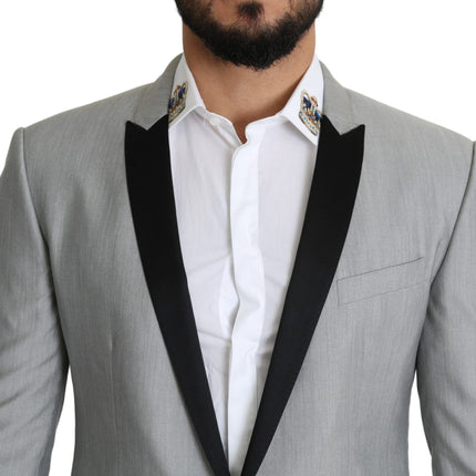 Dolce & Gabbana Light Gray Single Breasted SARTORIA Blazer