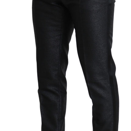 Dolce & Gabbana Black Metallic Skinny Trouser Dress