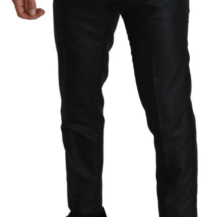 Dolce & Gabbana Black Metallic Skinny Trouser Dress