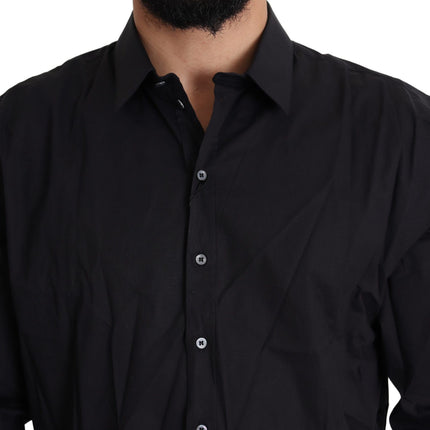 Dolce & Gabbana Black Cotton Stretch Dress SICILIA Shirt