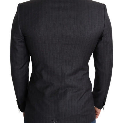 Dolce & Gabbana Black Wool Single Breasted Coat MARTINI Blazer