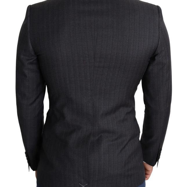 Dolce & Gabbana Black Wool Single Breasted Coat MARTINI Blazer