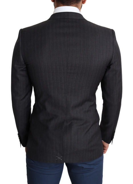 Dolce & Gabbana Black Wool Single Breasted Coat MARTINI Blazer