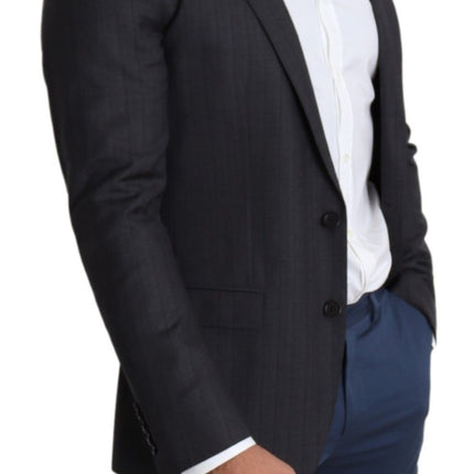 Dolce & Gabbana Black Wool Single Breasted Coat MARTINI Blazer