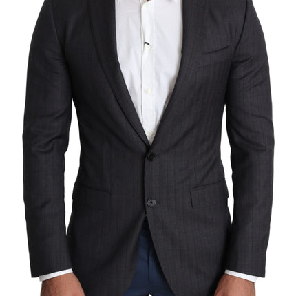 Dolce & Gabbana Black Wool Single Breasted Coat MARTINI Blazer