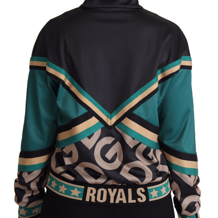 Dolce & Gabbana Multicolor DG Logo Mania Track Bomber Jacket