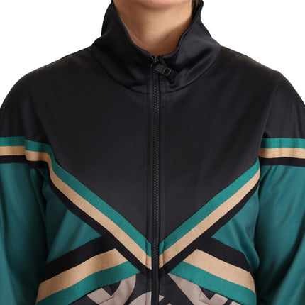 Dolce & Gabbana Multicolor DG Logo Mania Track Bomber Jacket