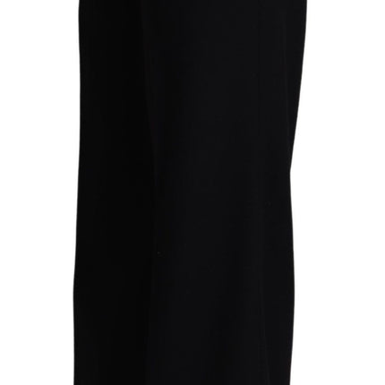 Dolce & Gabbana Black Cashmere Wide Leg Women Trouser Pants