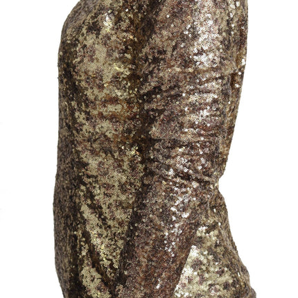 Dolce & Gabbana Brown Leopard Fit Turtleneck Sequin Sweater