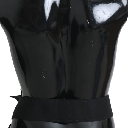 Dolce & Gabbana Black Crystal Brooch Wide Wai SATORIA Belt