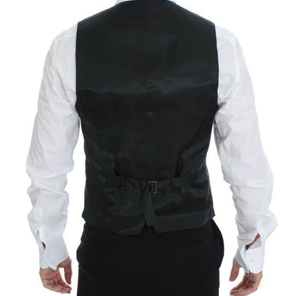 Dolce & Gabbana Gray Wool Stretch Dress Blazer Vest
