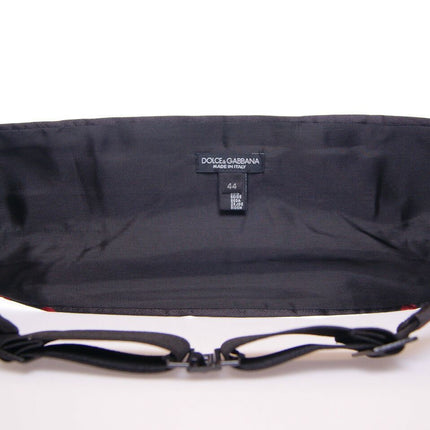 Dolce & Gabbana Black Waist Smoking Tuxedo Cummerbund Belt